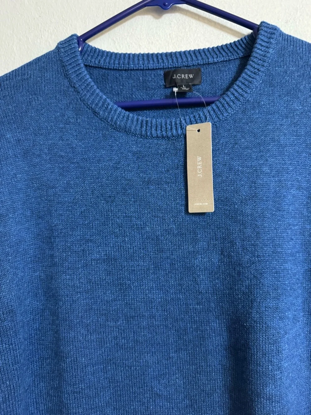 J. Crew Men's Crewneck Sweater in Blue Size L NWT